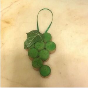 Handmade green grape holiday ornament Christmas decor wine lover Christmas tree